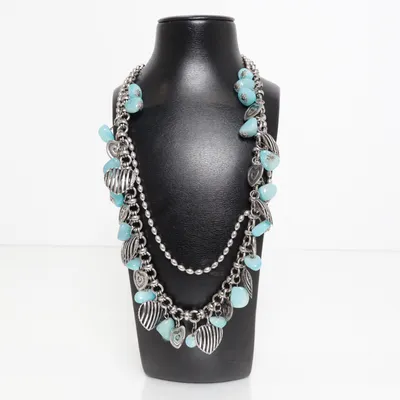 Halsband (Silverfärgad, Flerfärgad) Okänd metall