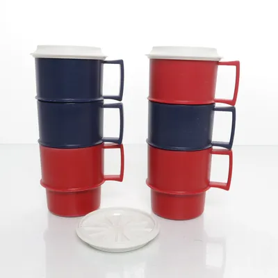 Mugg (Röd, Blå) från Tupperware