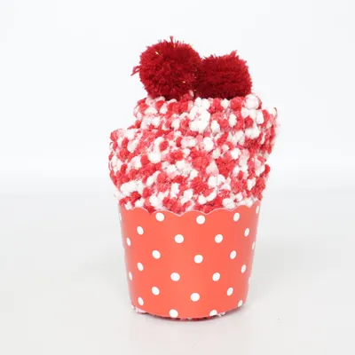 Knit socks (Red, White) from Ruezumee