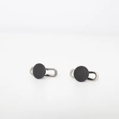 Cufflinks (Black, Silver) Unknown metal