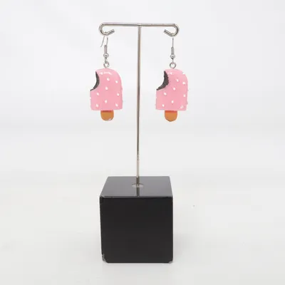 Oorbellen (Roze, Meerkleurig) Onbekend materiaal