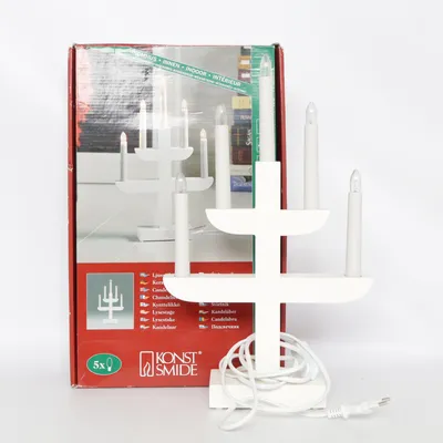 Elektrisk adventsljusstake (Vit) från Konst Smide