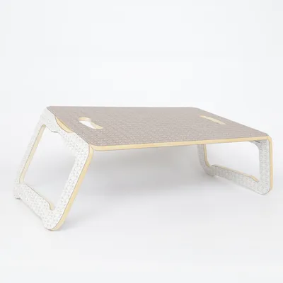 Plateau de lit (Beige, Blanc)
