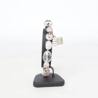 Armband (Pink, Silber, Mehrfarbig) von Pearls for Girls Unbekanntes Metall