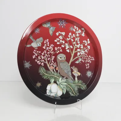 Dienblad (Rood, Meerkleurig) van Nadja Wedin