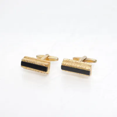 Cufflinks (Yellow, Black) Unknown metal