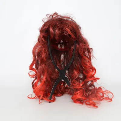 Wig (Red curly wig, long red wig, cosplay wig, costume wig, fantasy wig, curly red hair wig, vibrant red wig, gothic style wig, cosplay accessory, Halloween wig, fashion wig, long curly wig, dramatic hair piece, carnival costume, theatrical wig, statement wig, alternative fashion, red ombre wig, cosplay costume accessory, fancy dress wig, festival style, costume accessory, synthetic wig, bold hairstyle, aesthetic wig cosplay, halloween costume, gothic aesthetic, alternative fashion, fantasy style, costume party, red hair aesthetic, tiktok fashion, dramatic look, festival outfit, kawaii fashion, wig styling, costume accessory, roleplay, cosplay community, fantasy costume, pinterest aesthetic, curly hair wig, red curls, statement fashion, theatrical costume, emo style, gothic fashion, unique style, bold aesthetic, long wig, vibrant red, costume inspiration, dress up, cosplay vibes)