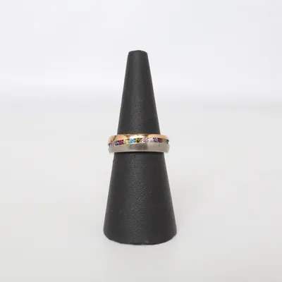 Ring (Silverfärgad, Brun) Okänd metall