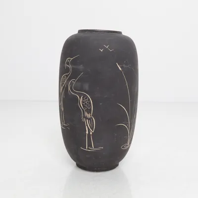 Vase (Sort, Beige)