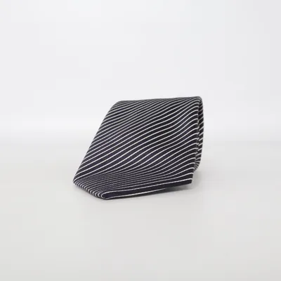 Tie (Blue, White) from Paul Smith Cotton, Silk