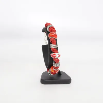 Bracelet (Red, Silver) from Aska Unknown metal