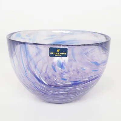 Bowl (Blue, White, Multicolored) from Steninge Slott