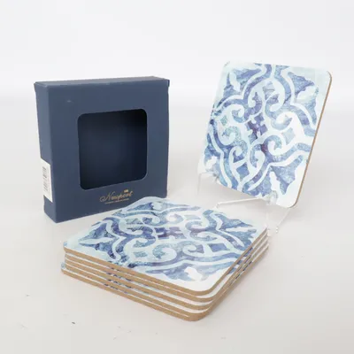 Glasunderlägg (Blå, Vit) från Newport