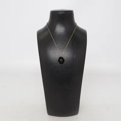 Necklace (Black, Gold) from Mim Unknown metal
