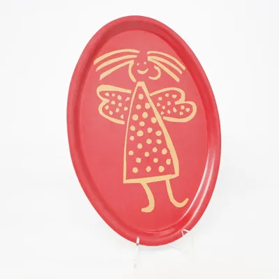 Dienblad (Rood, Goud) van Livstycket