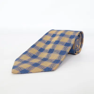 Tie (Blue, Brown) from Reine Seide