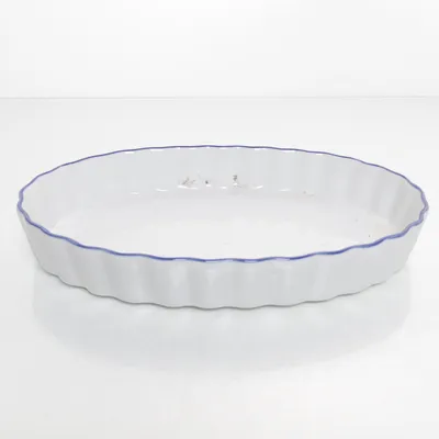 Serveringsskål (Vit, Blå)