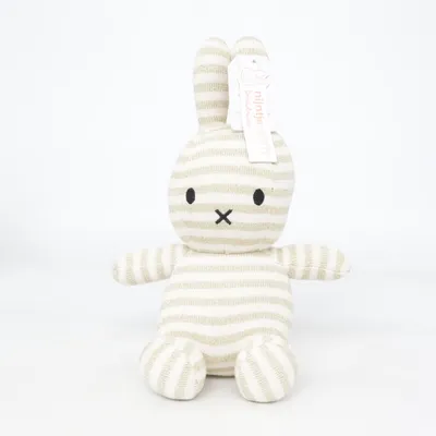 Zacht speeltje (Wit, Goud) van Nijntje Miffy Metallvezel, Organisch katoen