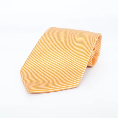 Tie (Orange, White) from Classical Clothes Company Silk