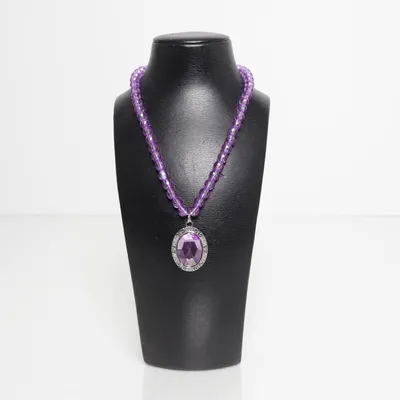 Ketting (Zilver, Lila) Onbekend materiaal