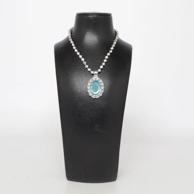 Collier (Turquoise, Argent) Métal inconnu