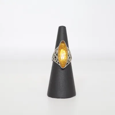 Ring (Zilver, Bruin) Onbekend materiaal