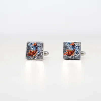 Manchetknapper (Sølv, Flerfarvet) fra Ed Hardy Ukendt metal