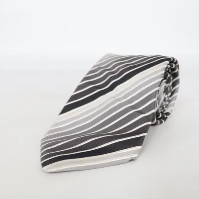 Tie (Black, Gray, White) from Michaelis Silk