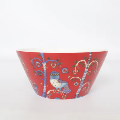 Djup tallrik (Röd, Flerfärgad) från Iittala