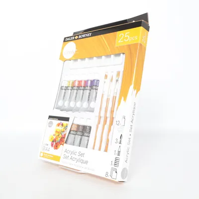 Akrylfärg (Daler Rowney • Simply • akrylfärg • akrylfärgset • målarset • 25 delar • penslar • 12 ml • hobby • nybörjare • DIY • skapa & måla • canvas • färgkit • creative therapy • dopamine decor • TikTok crafts) från Daler Rowney