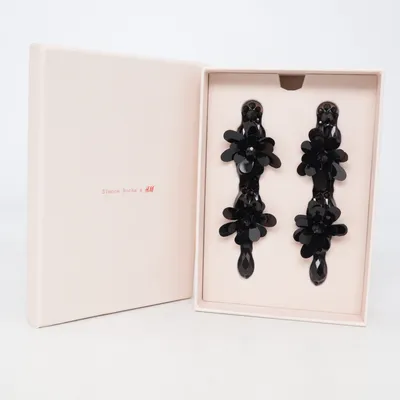 Boucles d'oreilles (Noir) de Simone Rocha x H&M Verre, Acier inoxydable, Cuivre
