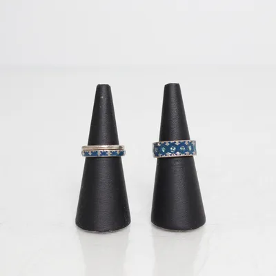 Ring (Blå, Silverfärgad) från Pilgrim Okänd metall