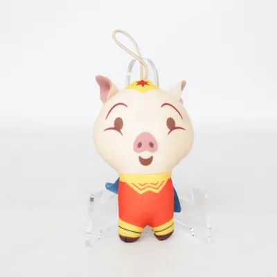 Peluche (DC Comics, gosedjur, mjukdjur, mini, nyckelring, hängsmycke, upphängningsögla, samlarfigur, superhjälte, barn, present, liten, mycket bra skick) de DC Comics