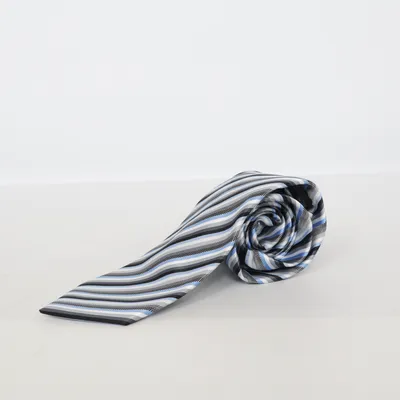 Cravate (Bleu, Gris, Noir) de Madison Avenue Polyester