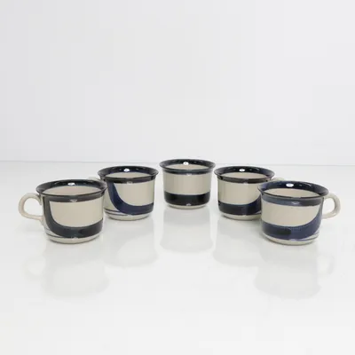 Mugg (Vit, Blå, Svart) från Rörstrand