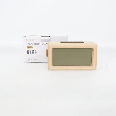 Tafelklok (Lcd Wooden Clock)