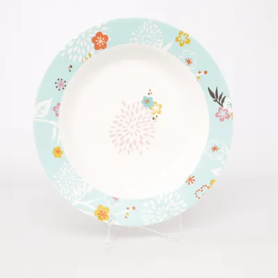 Plate (Blue, White, Multicolored) from Søstrene Grene