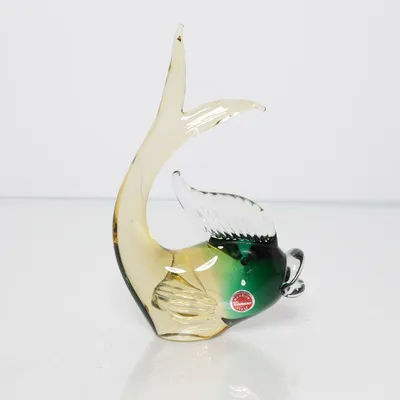 Figurine (Green, Yellow) from Murano