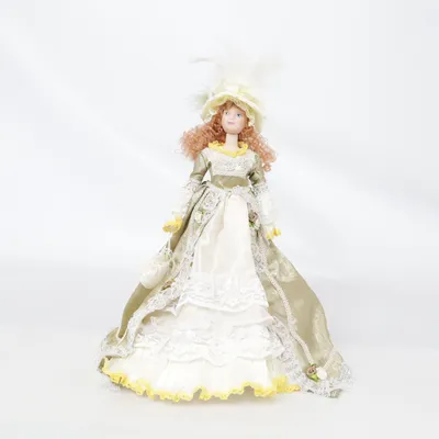 Poupée en porcelaine (Beige, Vert, Jaune)