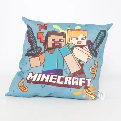 Coussin décoratif (Bleu, Multicolore) de Minecraft Polyester