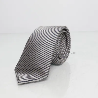 Tie (Gray, Silver) from De Fursac Silk
