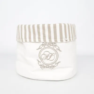 Storage basket (White, Beige) from Hemtex Cotton