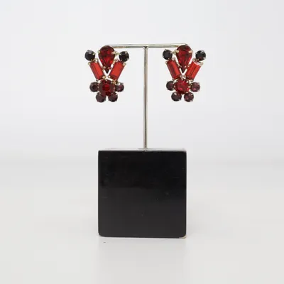 Earrings (Red) Unknown metal