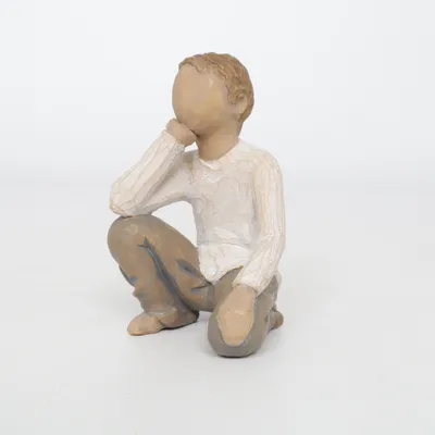 Figurine (Brown, White) from Willow Tree