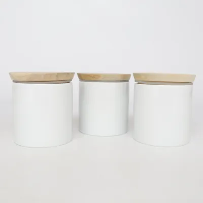 Can (porcelain & bamboo kitchen storage jars) from IKEA