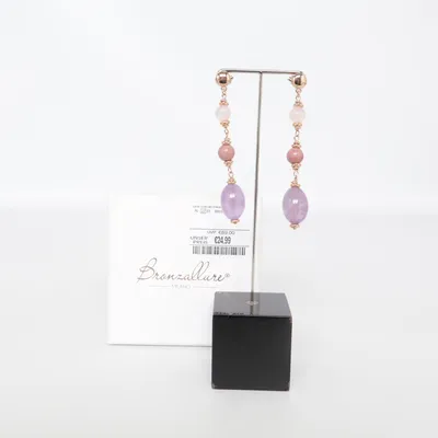 Øreringe (Pink, Lilla, Guld) fra Bronzallure Ukendt metal