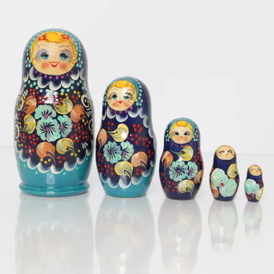 Matryoshka pop (Blauw, Meerkleurig)