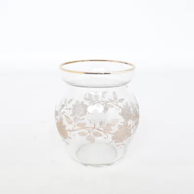 Vase (Transparent, Guld)
