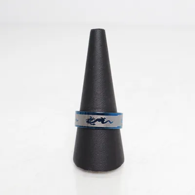Ring (Blue, Gray) Unknown metal