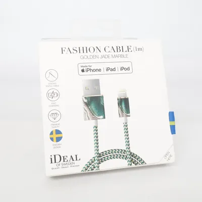 USB-kabel (Golden Jade Marble) fra iDeal of Sweden